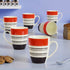 Orange Black Line Mug Set of 6 - The Earth Store - Mugs